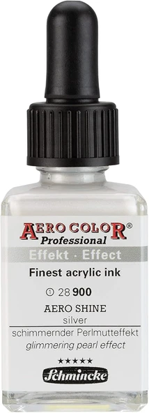 Schmincke Aero Color Professional Akrilik Airbrush Mürekkebi 28 Ml 900 Aero Shine Silver ürün görseli 1