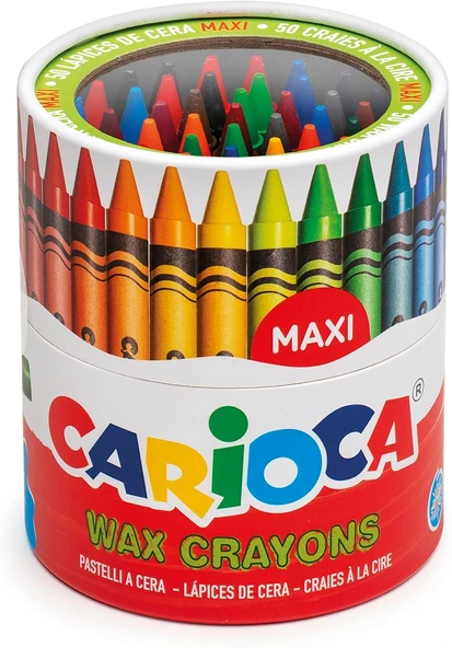 Carioca Wax Maxı Yıkanabilir Pastel Boya Kalemi 50'Li ürün görseli 1