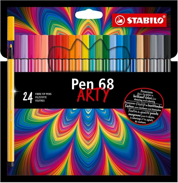 Stabilo Pen 68 Arty - Keçe Uçlu Boya Kalemi - 24'Lü Paket - Çeşitli Renkler ürün görseli 1