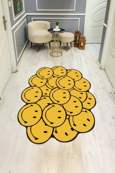 Modern Desenli Dijital Baskı Kaymaz Taban Halı H0894 RENKLİ 160 X 230 ürün görseli 1