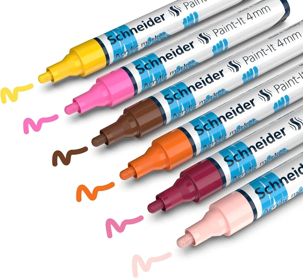 Schneider 320 Akri̇li̇k Marker 4Mm Set/3-120297 6 Li ürün görseli 1