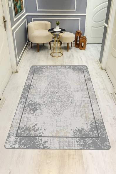 Modern Desenli Dijital Baskı Kaymaz Taban Halı H0731 RENKLİ 160 X 230 ürün görseli 1