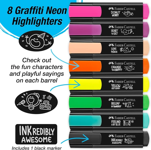 Faber-Castell Graffiti Textliner 46, 8X - Resim 2