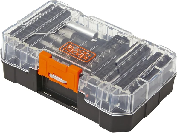 Black+Decker Si̇yah + Decker Tornavida Ucu Seti, 40 Parça (Bdast40Setff) - Resim 3