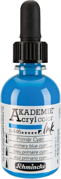 Schmincke Akademie Akrilik Mürekkep 50 Ml 446 Primary Blue Cyan ürün görseli 1