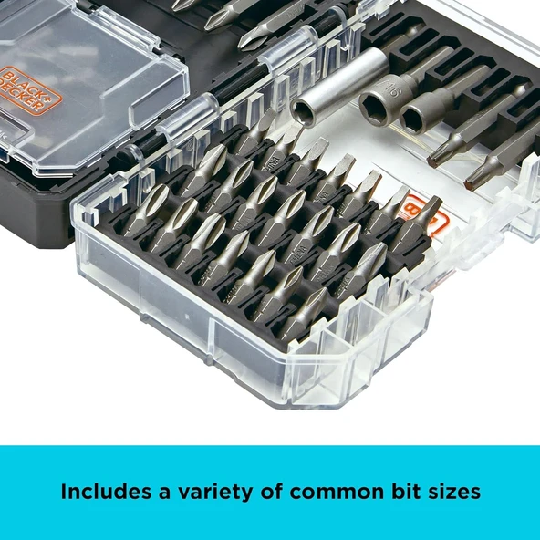 Black+Decker Si̇yah + Decker Tornavida Ucu Seti, 40 Parça (Bdast40Setff) - Resim 8