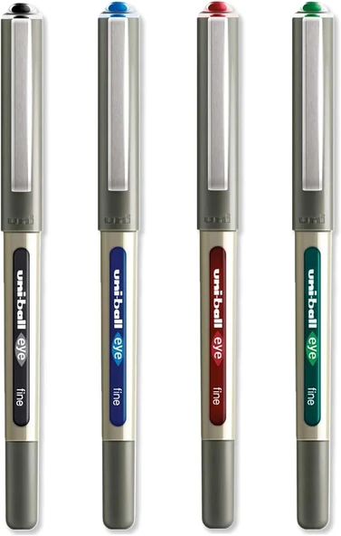Uni-Ball Eye - Ub-157E Tükenmez Kalemler - 0,7 Mm Uç - Siyah, Mavi, Kırmızı, Yeşil - 4'Lü Paket ürün görseli 1