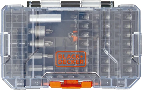 Black+Decker Si̇yah + Decker Tornavida Ucu Seti, 40 Parça (Bdast40Setff) ürün görseli 1