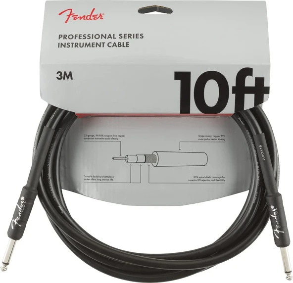 Fender Professional Series Instrument Cable 3 Metre Enstrüman Kablosu ürün görseli 1