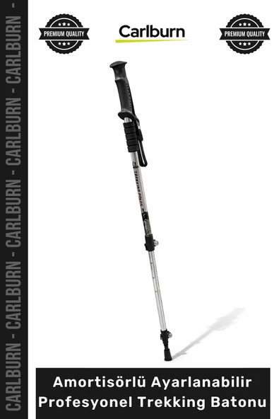 #Baston Alüminyum Hafif Teleskopik Anti Shock Amortisörlü Ayarlanabilir Profesyonel Trekking Baston ürün görseli 1
