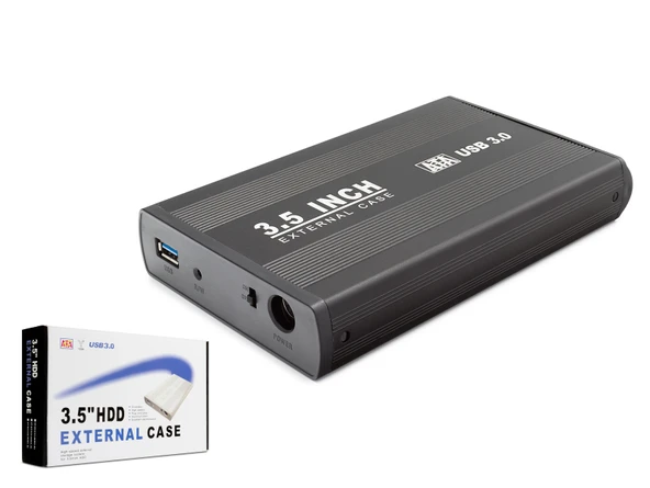 3.5 Inç Sata Hdd Harici Disk Kutusu Usb 3.0 - Siyah HDX1756 ürün görseli 1