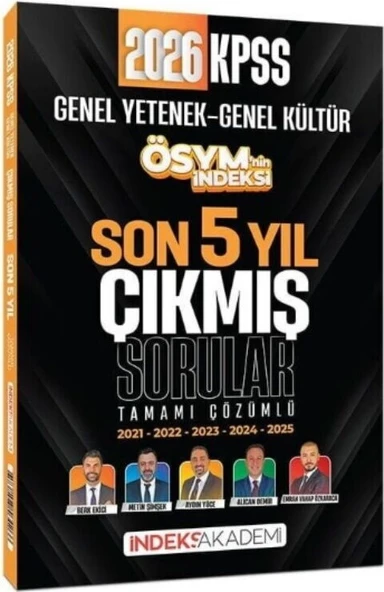 2026 KPSS Genel Yetenek Genel Kültür ÖSYM nin İndeksi Son 5 Yıl Çıkmış Sorular İndeks Akademi ürün görseli 1