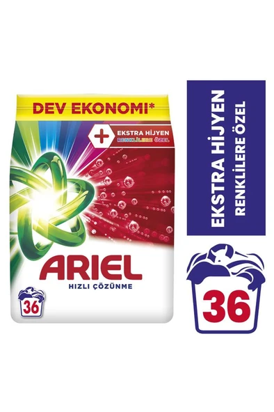 Ariel Oxi 5,5 Kg Renklilere Özel Hızlı Çözünme Toz Çamaşır Deterjanı ürün görseli 1