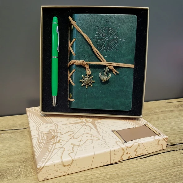 Hediyelik Defter Kalem Kutulu Set ürün görseli 1