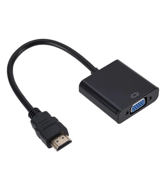 SChitec 4K/1080P Full HD HDMI to VGA Dönüştürücü Adaptör Kablo Çevirici Siyah ürün görseli 1
