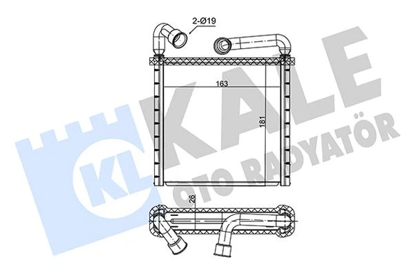 Vw Kalorıfer Radyatörü - 8fh 351 511-634 - Kal 352180 ürün görseli 1