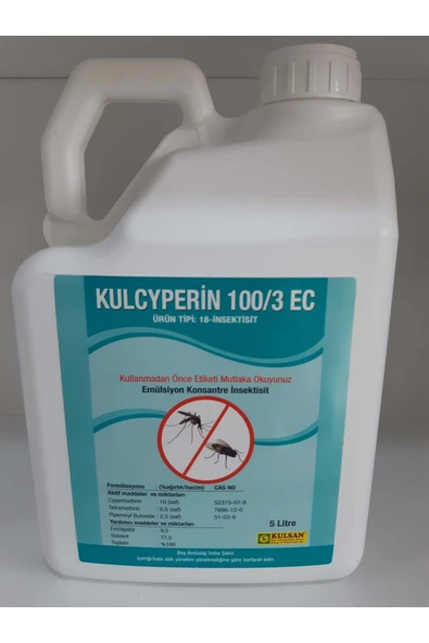 Kulsan İlaç Kulcyperin 100/3 EC Kokulu Haşere Öldürücü | 5 Litre ürün görseli 1