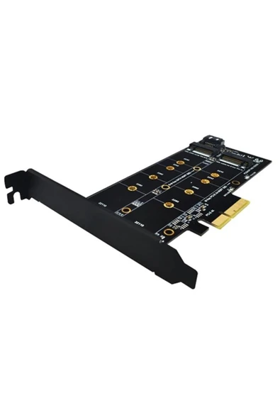 Bastore M.2 Nvme M+B Key Ngff Ssd To Pci-E 3.0 X4 Sata Çevirici Dönüştürücü Adaptör Kartı ürün görseli 1