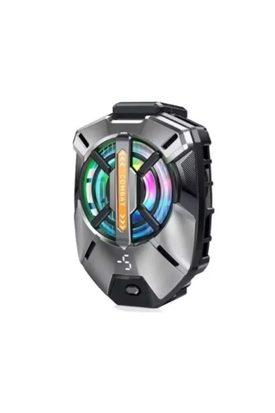 Bastore FS09 Kıskaçlı Cep Telefonu Soğutucu | RGB Işıklı, Dijital Ekranlı, 3 Kademeli Fan ürün görseli 1