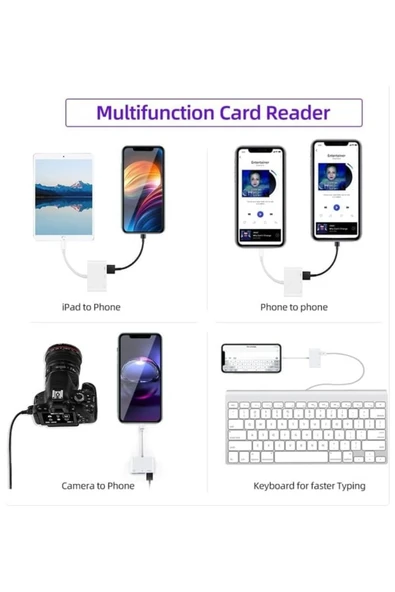 Bastore Type C To Sd Microsd Usb Kart Okuyucu Adaptör - Resim 4