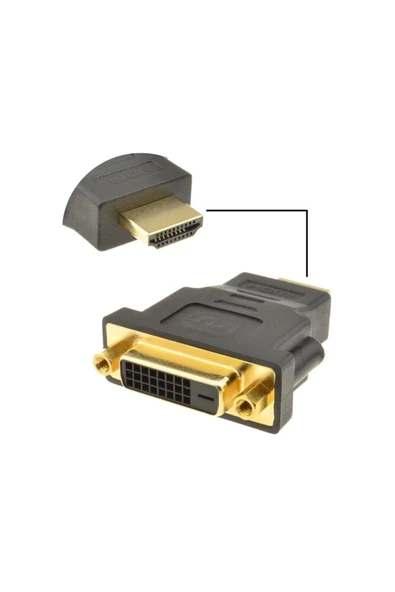 Bastore Hdmi Erkek To Dvi (24+1) Dişi Çevirici Dönüştürücü Dvi To Hdmi ürün görseli 1