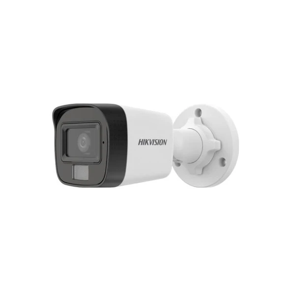 Hikvision DS-2CD1021G2-LIUF 2Mpix, 2,8mm Lens,  H265+,20Mt Gece Görüşü, Hybrid Light, SD Kart,Dahili Mikrofon, PoE, Bullet IP Kamera ürün görseli 1