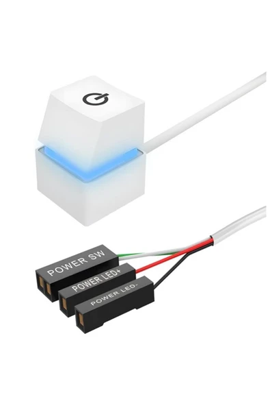 Bastore PC Led Işıklı Harici Başlatma Güç Açma Kapama Düğmesi Anakart 1.8m ürün görseli 1
