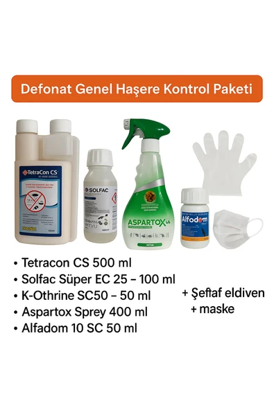 Defonat Ev ve İş Yeri Genel Haşere Kontrol Paketi – Profesyonel 5’li ürün görseli 1