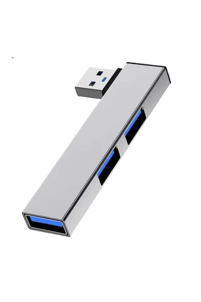 Bastore USB 3.0 Hub 3 Portlu Çoklayıcı Alüminyum Gri Renkli ürün görseli 1