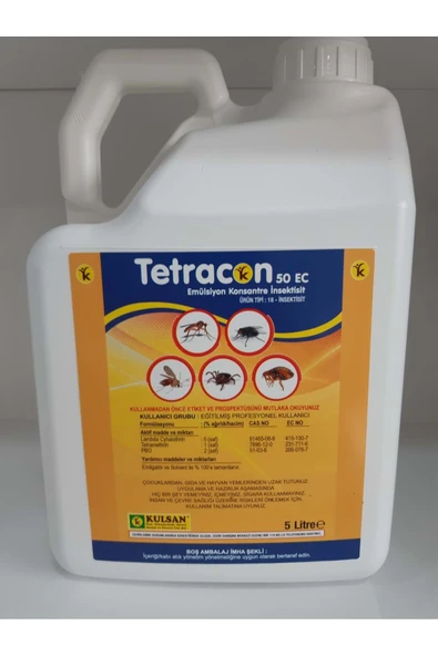 Kulsan İlaç Tetracon 50 EC Kokulu Haşere Öldürücü | 5 Litre ürün görseli 1