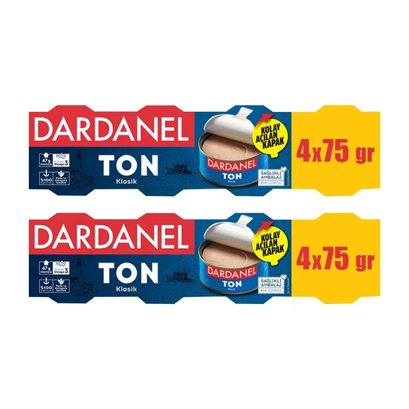 Dardanel Ton Balığı 4x75 gr Ayçiçek Yağlı x 2 Adet ürün görseli 1