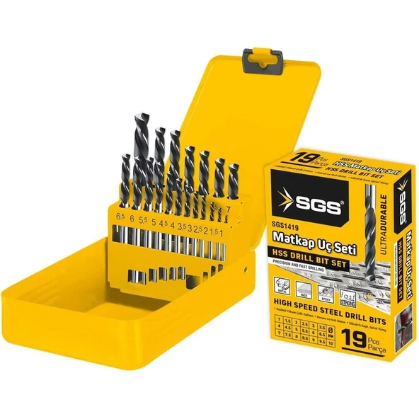 Sgs 1419 Hss Matkap Ucu Seti 19 Parça ürün görseli 1