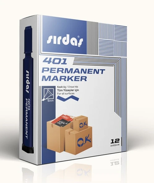 Sırdaş Beyaz Tahta Kalemi 12'li Paket Mavi 401 ürün görseli 1