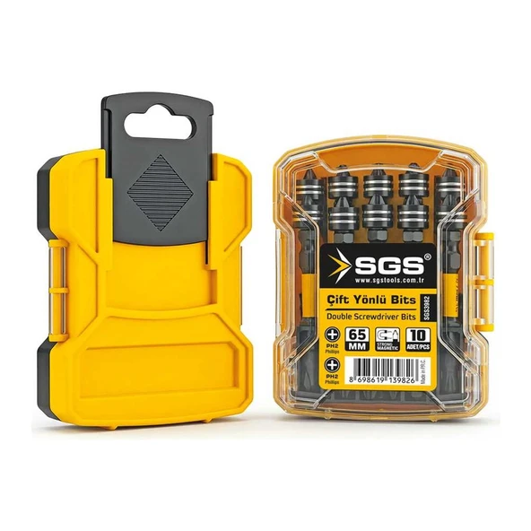 Sgs 3982 Black-Pro Series Manyetik Çift Yönlü Bits Uç Ph2 65 Mm - 10 Adet ürün görseli 1