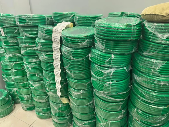 Bahçe Sulama Hortumu Örgülü New Garden 1/2 Parmak Metre Seçiniz Hızlı Teslimat Dışı Yeşil İçi Sarı ürün görseli 1