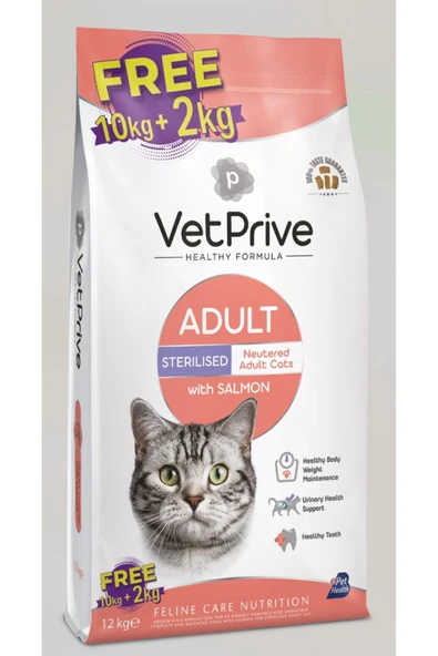 VetPrive Kısır Somon 10+2kg Bonus Paket ürün görseli 1