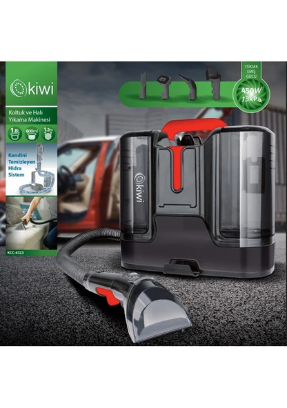 Kiwi KCC-4323 Kırmızı Koltuk ve Halı Yıkama Makinesi ürün görseli 1