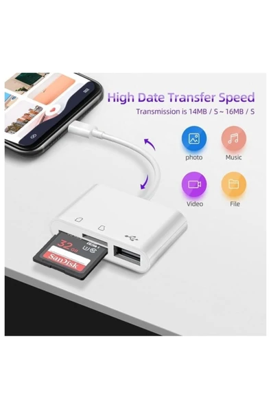 Bastore Type C To Sd Microsd Usb Kart Okuyucu Adaptör - Resim 3