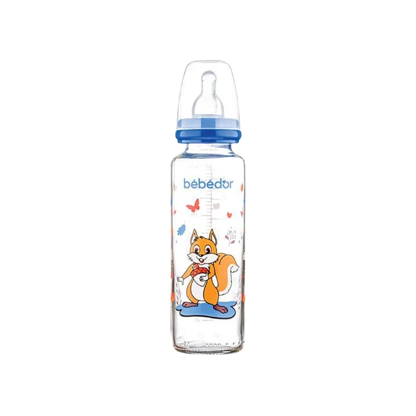 Bebedor Dar Ağızlı Cam Biberon Orta Akış 250ml K31302 ürün görseli 1