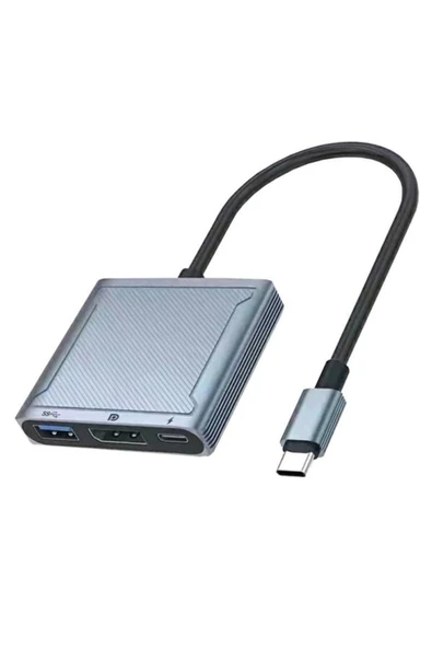 Bastore TypeC To USB DisplayPort TypeC Çevirici Dönüştürücü - Resim 2