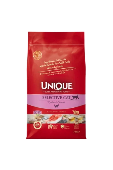 Unique Seçici Kediler için Somonlu Yetişkin Kedi Maması 7 Kg ürün görseli 1