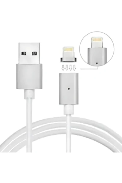 Bastore Manyetik USB Mıknatıslı Data ve Şarj Kablosu 1 Metre ürün görseli 1