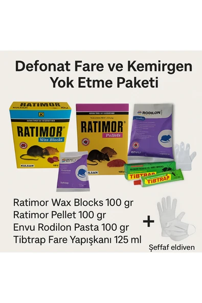 Defonat Fare ve Kemirgen Yok Etme Paketi – 4’lü Güçlü Çözüm ürün görseli 1
