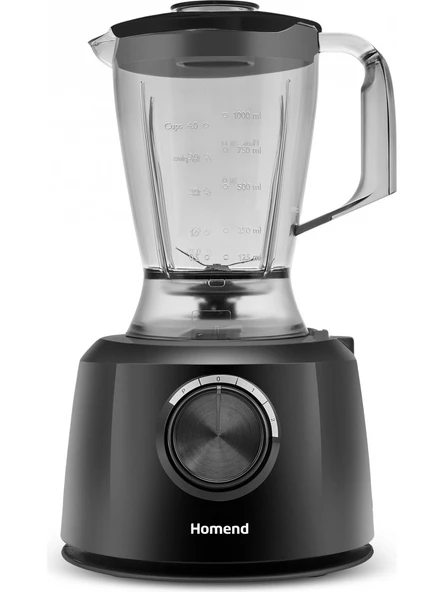 Homend Functionall 2845H Blender Hazneli Mutfak Robotu Siyah - Resim 4