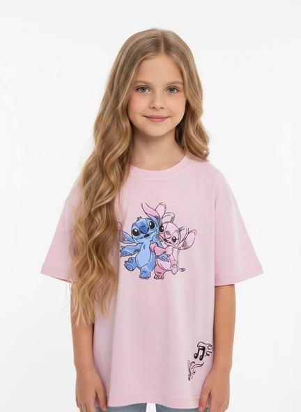 Stitch Kız Çocuk Tişört ürün görseli 1