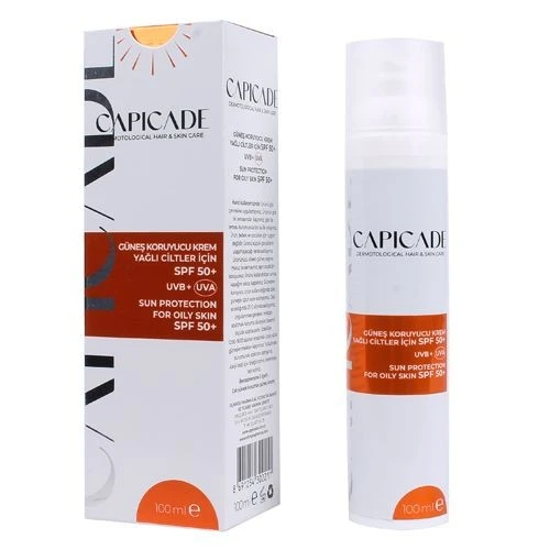 Capicade SPF 50+ Güneş Koruyucu Krem Yağlı Ciltler İçin 100 ml ürün görseli 1