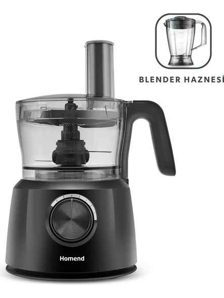 Homend Functionall 2845H Blender Hazneli Mutfak Robotu Siyah ürün görseli 1