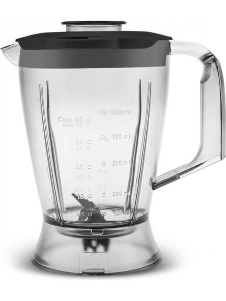 Homend Functionall 2845H Blender Hazneli Mutfak Robotu Siyah - Resim 2