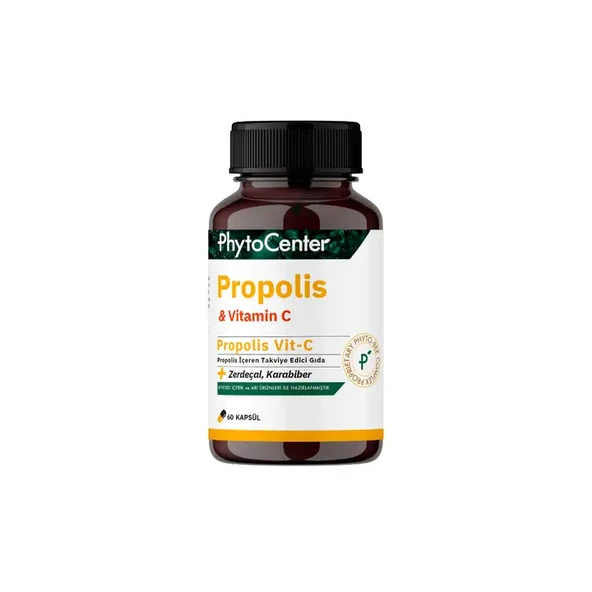 Propolis Vit-c Propolis, Zerdeçal Ve C Vitamini İçeren Takviye Edici Gıda 60 Kapsül ürün görseli 1