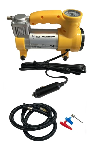 Volemi Vm-722 Oto Araba Lastik Şişirme Kompresörü Pompası Işıklı 150 Psı Sarı ürün görseli 1